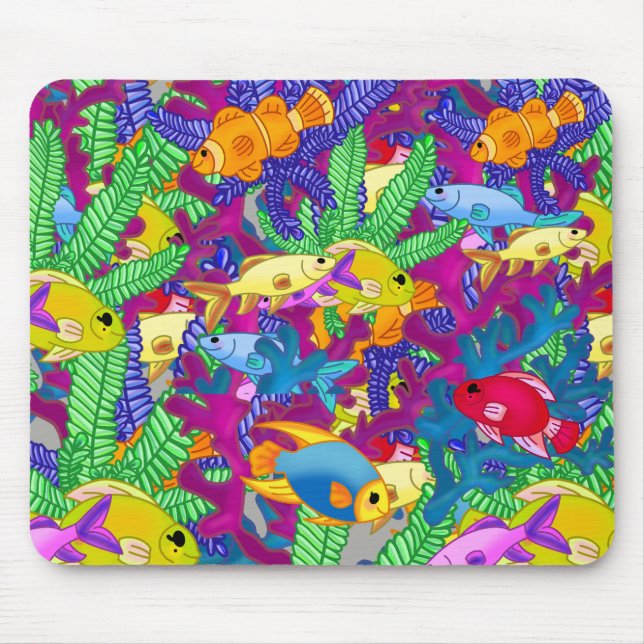 Aquarium Sea Ocean Life Tropical Mousepad (Vorne)