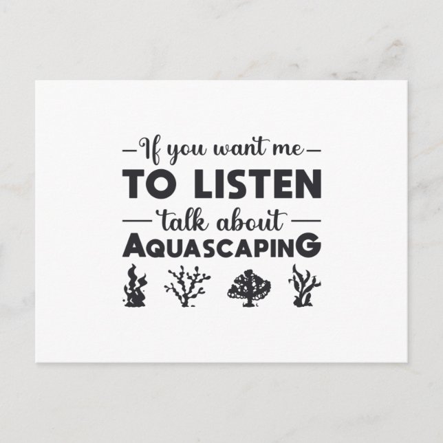 Aquarium Talk über Aquascaping Fisch Aquarist Postkarte (Vorderseite)