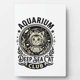Aquarium Tiefsee-Katze Lustige Katze Grafik - Aqua Fotoplatte