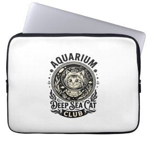 Aquarium Tiefsee-Katze Lustige Katze Grafik - Aqua Laptopschutzhülle