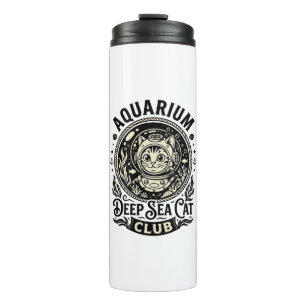 Aquarium Tiefsee-Katze Lustige Katze Grafik - Aqua Thermosbecher