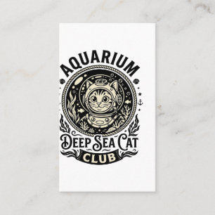 Aquarium Tiefsee-Katze Lustige Katze Grafik - Aqua Visitenkarte