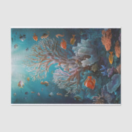 Aquarium Tropische Fantasie, Unterwasser-Träume Seidenpapier
