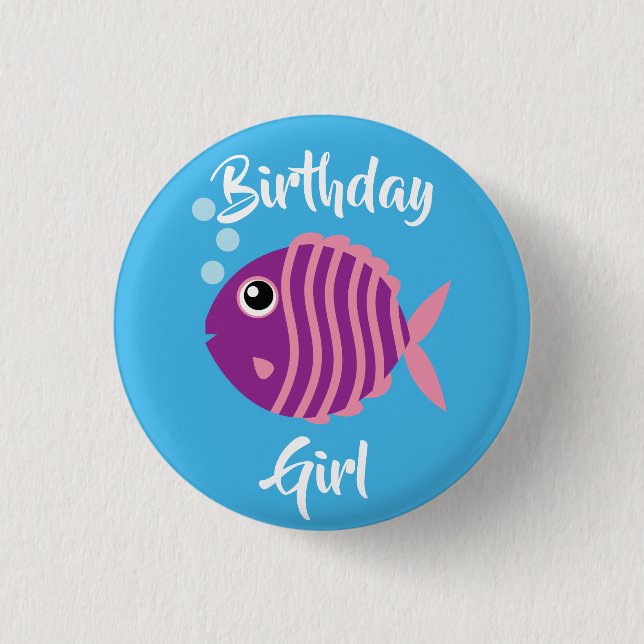 Aquarium zum Geburtstag von Kindern im Fischmeer Button (Vorderseite)