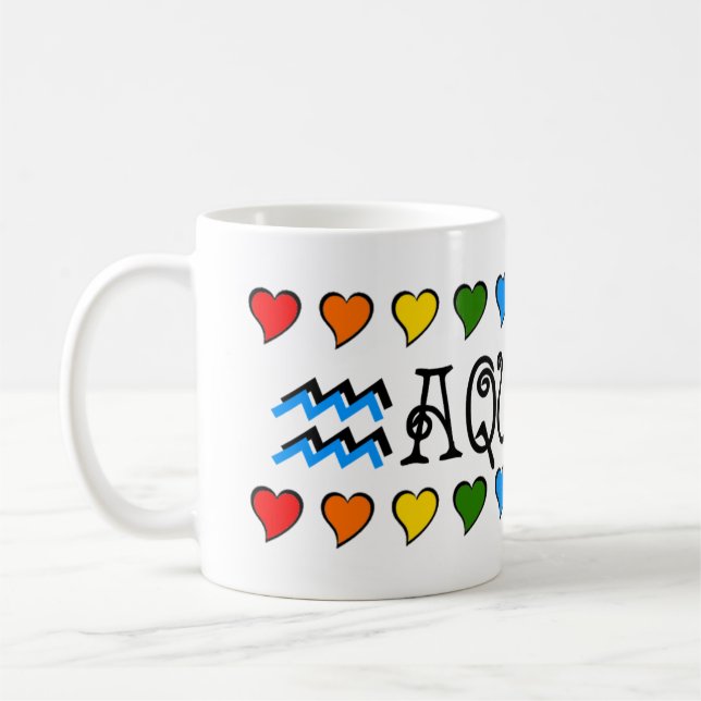 Aquarius 11oz. Mug de concepteur classique (Gauche)