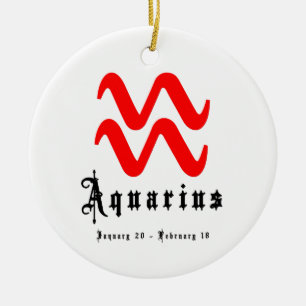 Aquarius, 20. Januar - 18. Februar Keramikornament