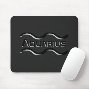 AQUARIUS, abstrakte Gestaltung des Zodiakzeichens, Mousepad