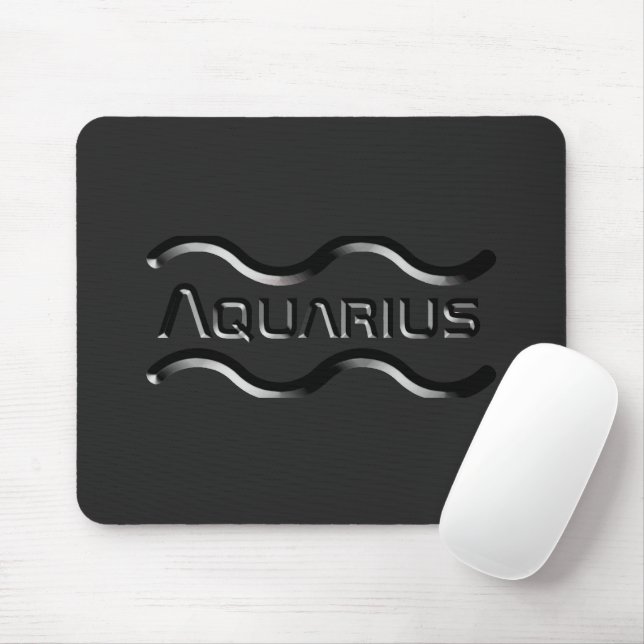AQUARIUS, abstrakte Gestaltung des Zodiakzeichens, Mousepad (Mit Mouse)