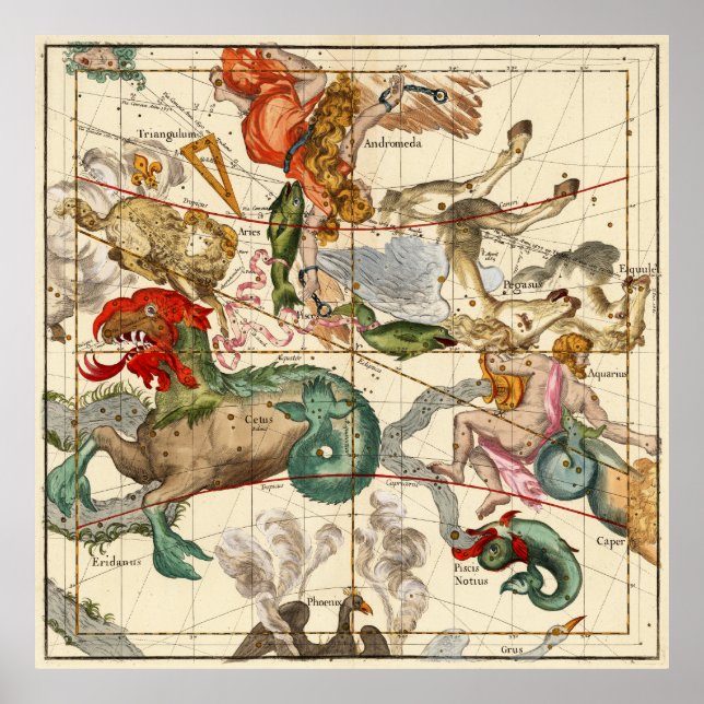 Aquarius, Andromeda, Pegasus, Phoenix u. a. Poster (Vorne)