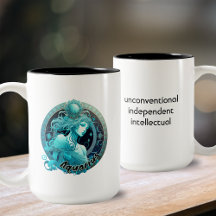 Aquarius Aquamarin und Schwarzes Wasser Farbe Zodi