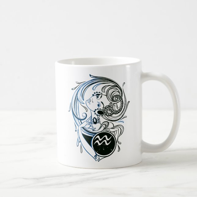 Aquarius Art Deco Lady Kaffeetasse (Rechts)