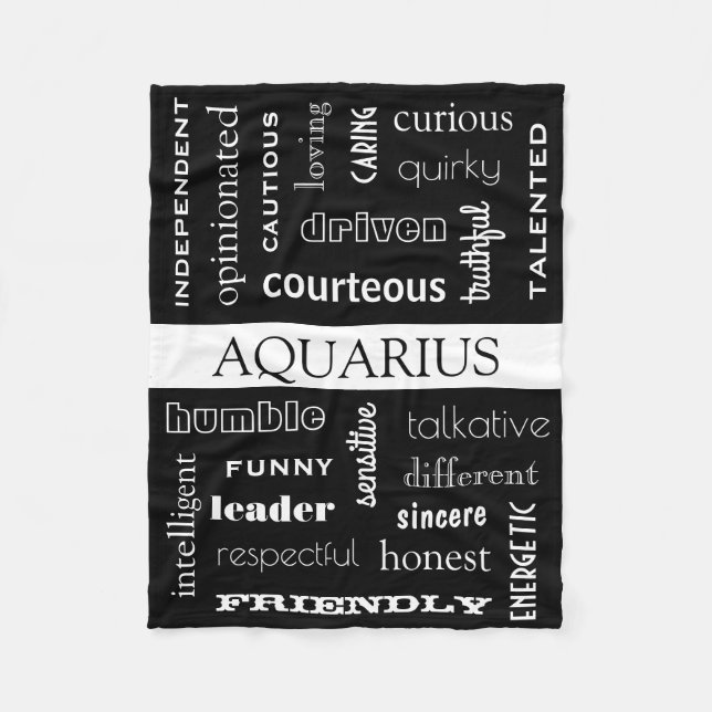 Aquarius Astrologisch Fleecedecke (Vorderseite)