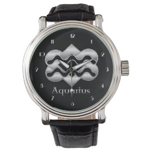Aquarius Birth Sign keltische Zodiac Armbanduhr