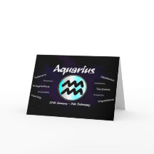 Aquarius Birthday Card
