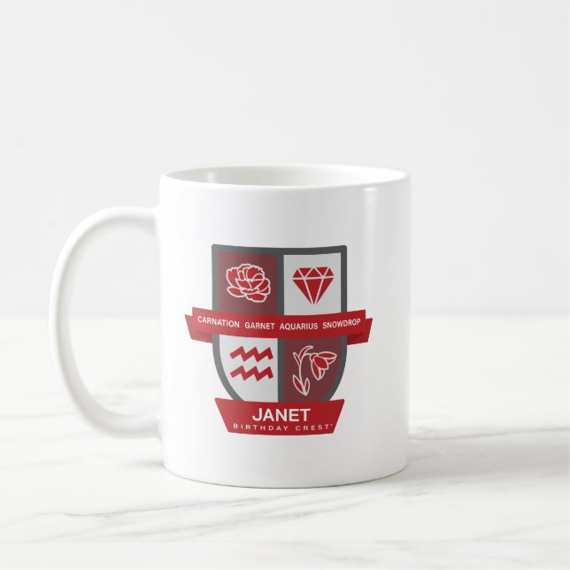 Aquarius Birthday Crest™ for January 20-31 Mug (Gauche)