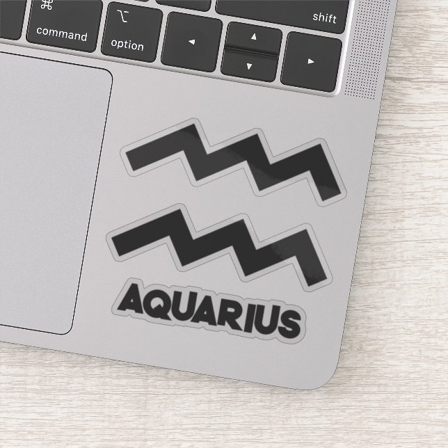 Aquarius Bold Zodiac Sign Horoskop Benutzerdefinie Aufkleber (Detail)