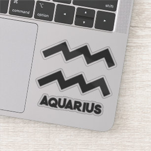 Aquarius Bold Zodiac-Sternzeichen Horoskop Benutze Aufkleber