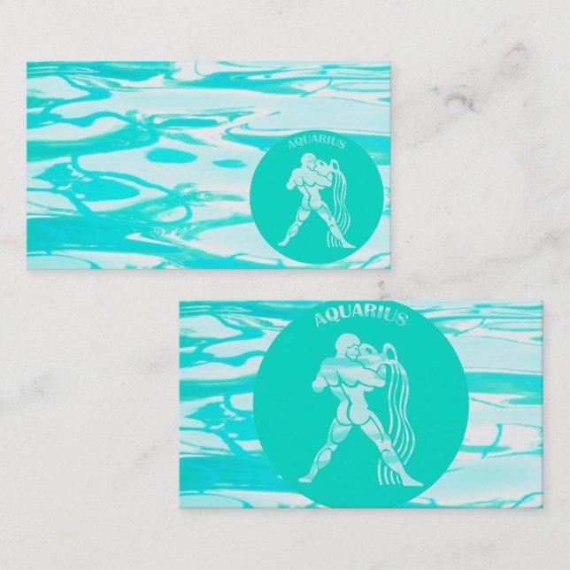 Aquarius Business Card Visitenkarte (Vorne/Hinten)