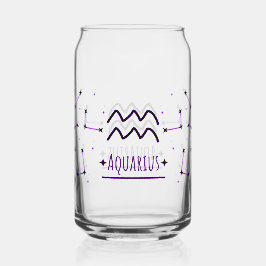 Aquarius Can Glass Aquarius Zodiac Sign Dosenglas