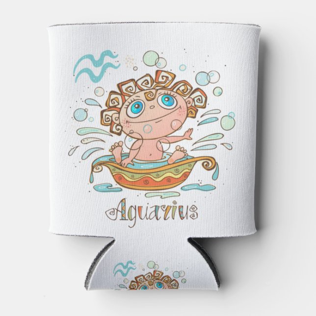 Aquarius Cartoon Baby Dosenkühler (Vorderseite)