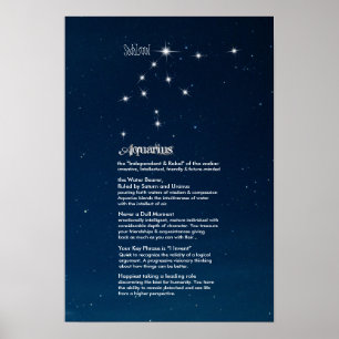 Aquarius-Charakteristik-Poster Poster