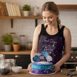 Aquarius Constellation Lila Sky Personalisiert Schürze