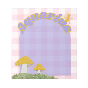 Aquarius Cotattcore Whimsical Fairy Mushroom Art Notizblock