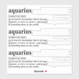 Aquarius Definition Ästhetik Astrologie Geschenk Aufkleber