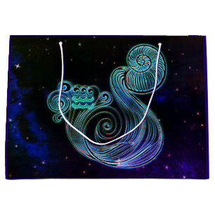 Aquarius der wasserführende Zodiac-Geschenksack Große Geschenktüte