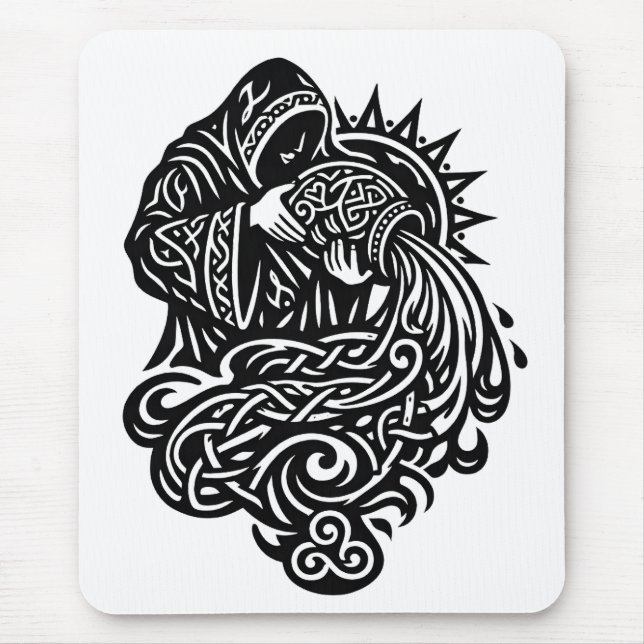 Aquarius — Der Wassermann von BurnsInHell Mousepad (Vorne)