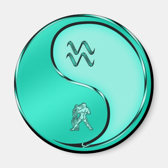 Aquarius der Wasserträger Magnet (Vorne)