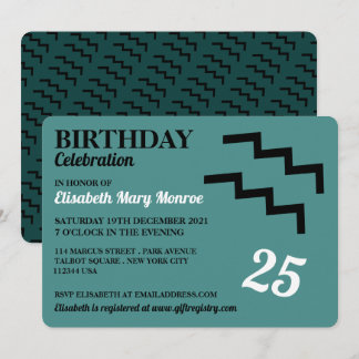 Aquarius, der Wasserträger, Zodiac Geburtstag Einladung