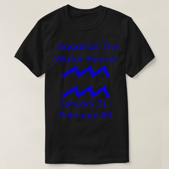 Aquarius Der Wasserträger Zodiac T-Shirt (Design vorne)