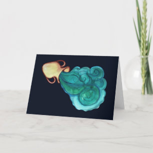 Aquarius die Wasserträger-Astrologie Kunst Karte