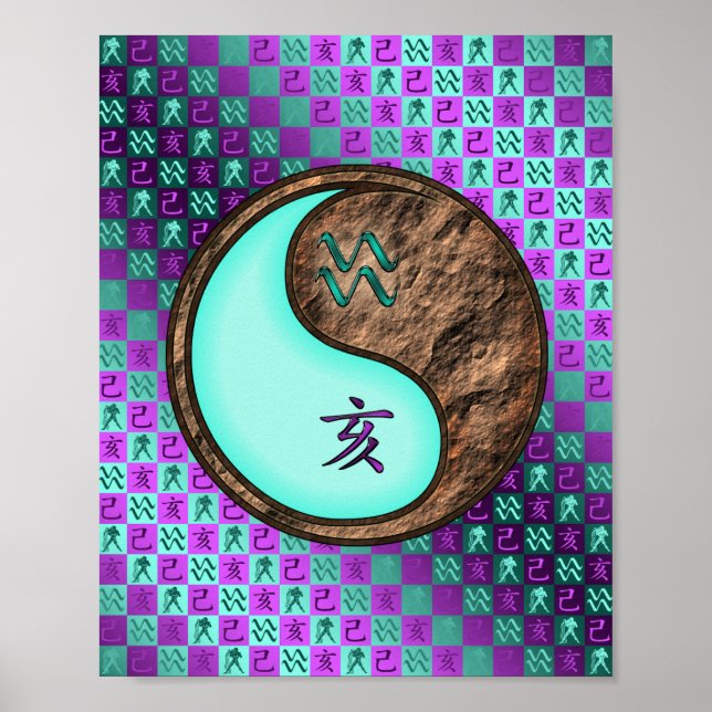Aquarius & Earth Boar Poster (Vorne)