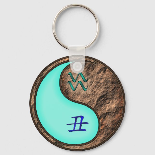 Aquarius & Earth Ox Schlüsselanhänger (Vorderseite)