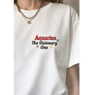 Aquarius einzigartiges T-Shirt bestickt Geschenk