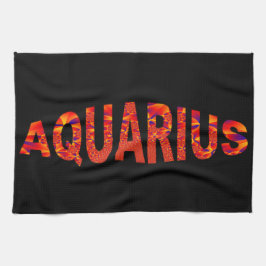 Aquarius - Firey Orange Yellow Blue Geschirrtuch