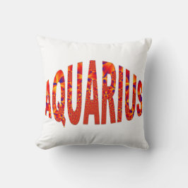 Aquarius - Firey Orange Yellow Blue Kissen