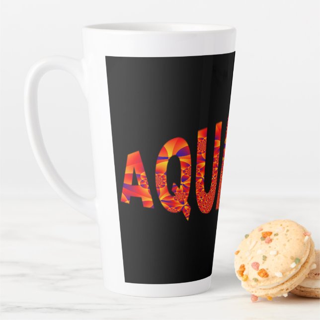 Aquarius - Firey Orange Yellow Blue Milchtasse (Beispiel)
