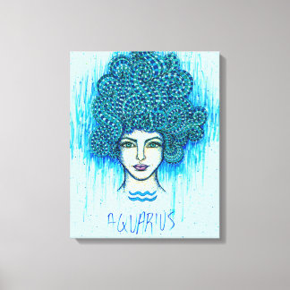Aquarius Frau Leinwanddruck