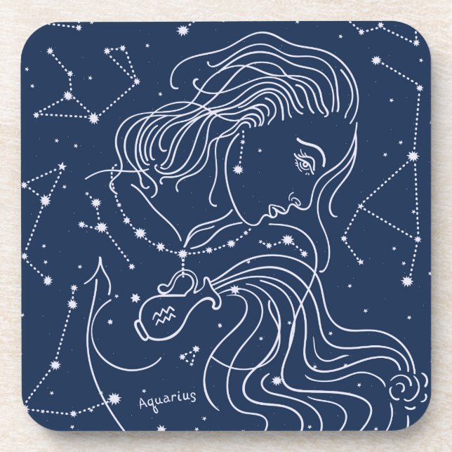 Aquarius Getränkeuntersetzer (Vorderseite)