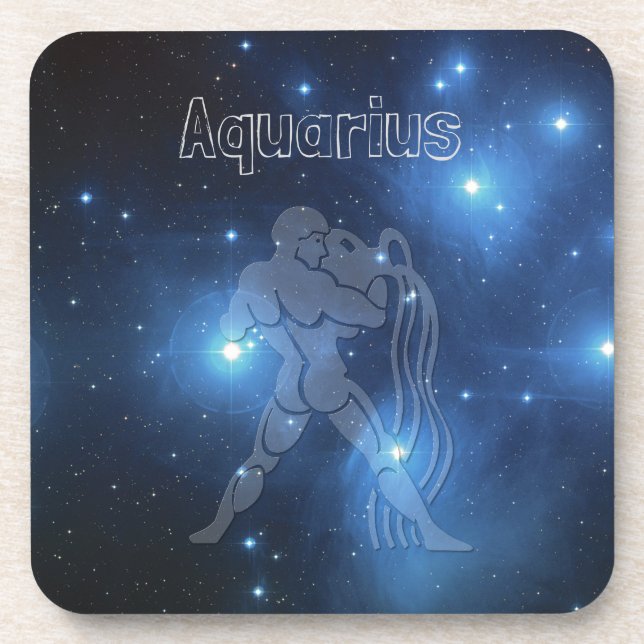 Aquarius Getränkeuntersetzer (Vorderseite)