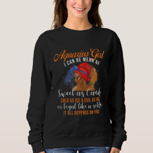 Aquarius Girl Astrologie Horoscope Zodiac Sign Bir Sweatshirt