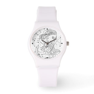 Aquarius Girl Zodiac Sign Armbanduhr