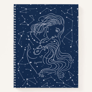 Aquarius Girl Zodiac Sign Notizbuch