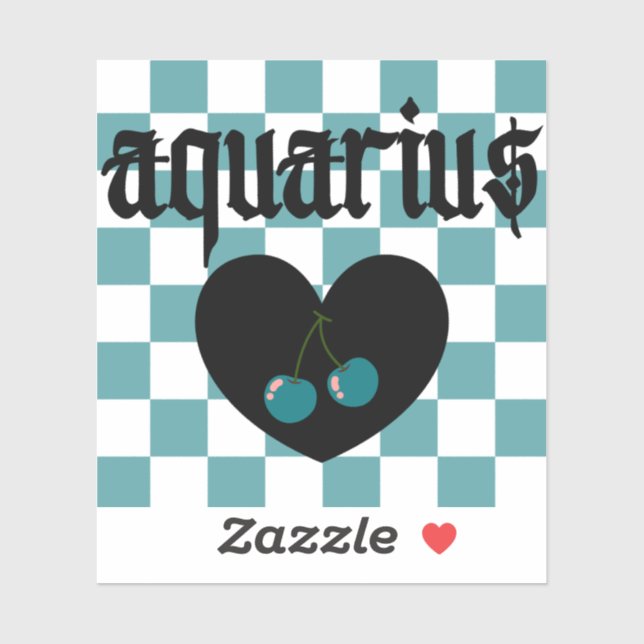 Aquarius Gothic Ästhetik Schokoriegel Kunst Aufkleber (Blatt)