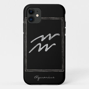 Aquarius Hammersilber stilisierte Astrologie zodia Case-Mate iPhone Hülle