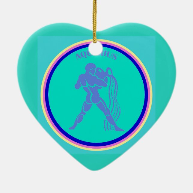 Aquarius Heart Ornament (Hinten)