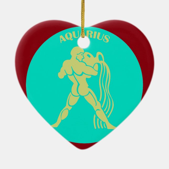 Aquarius Heart Ornament (Hinten)